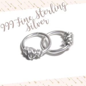 Barbed Wire Hoop Earrings